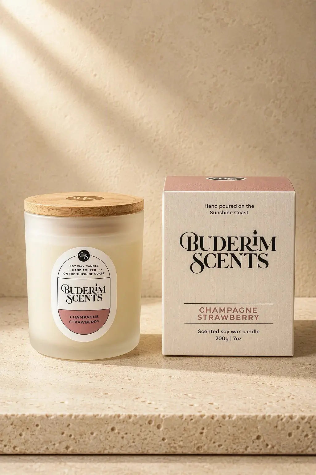Buderim Scents Champagne Strawberry Candle